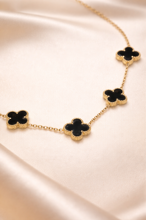 Clover Black Neckchain